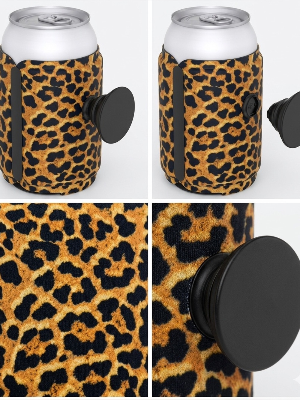 Pop socket PopThirst Leopard Koozie